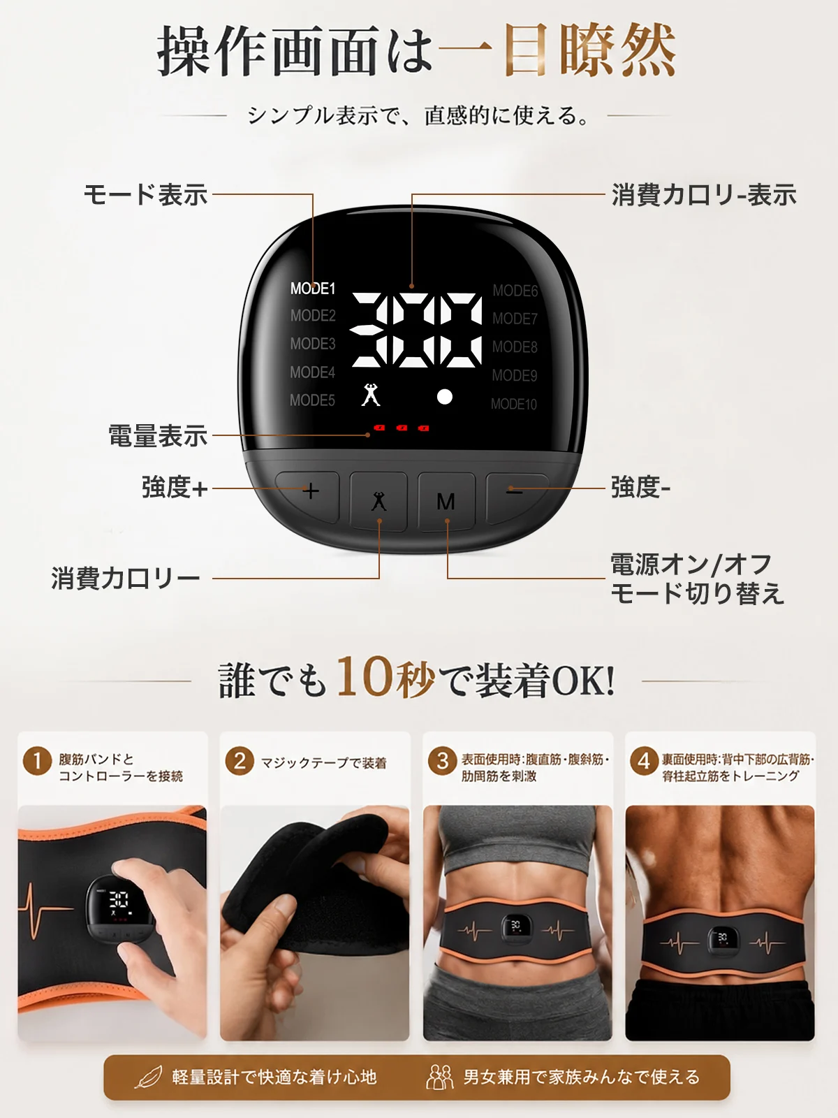 EMS腹筋ベルト J105 J105