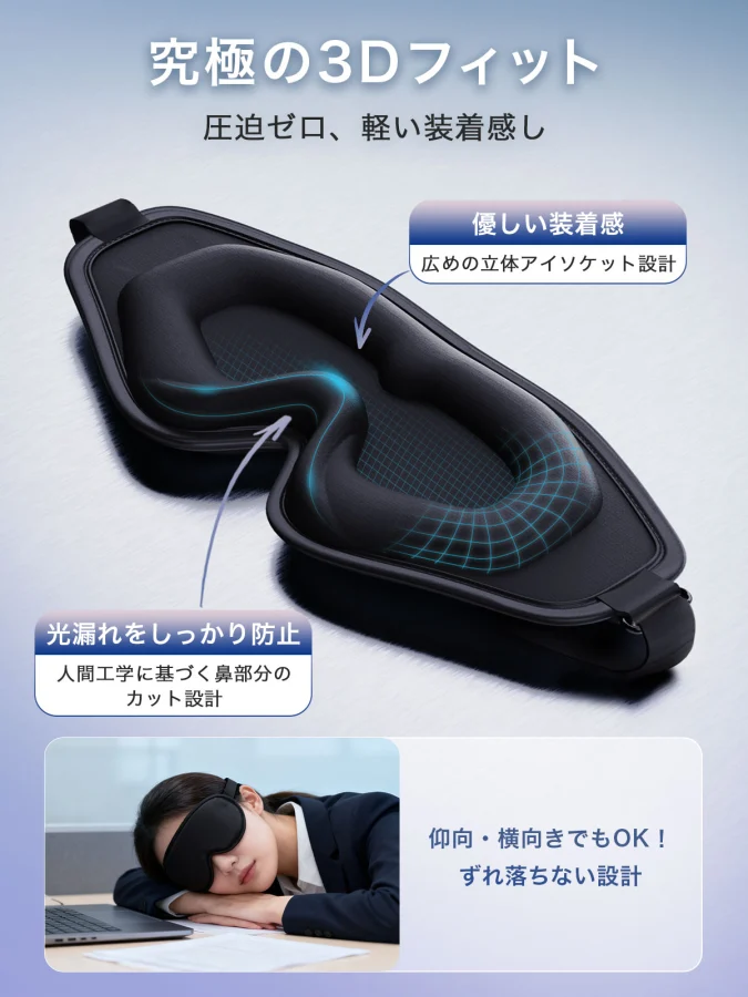 睡眠用 遮光アイマスク J155 J155