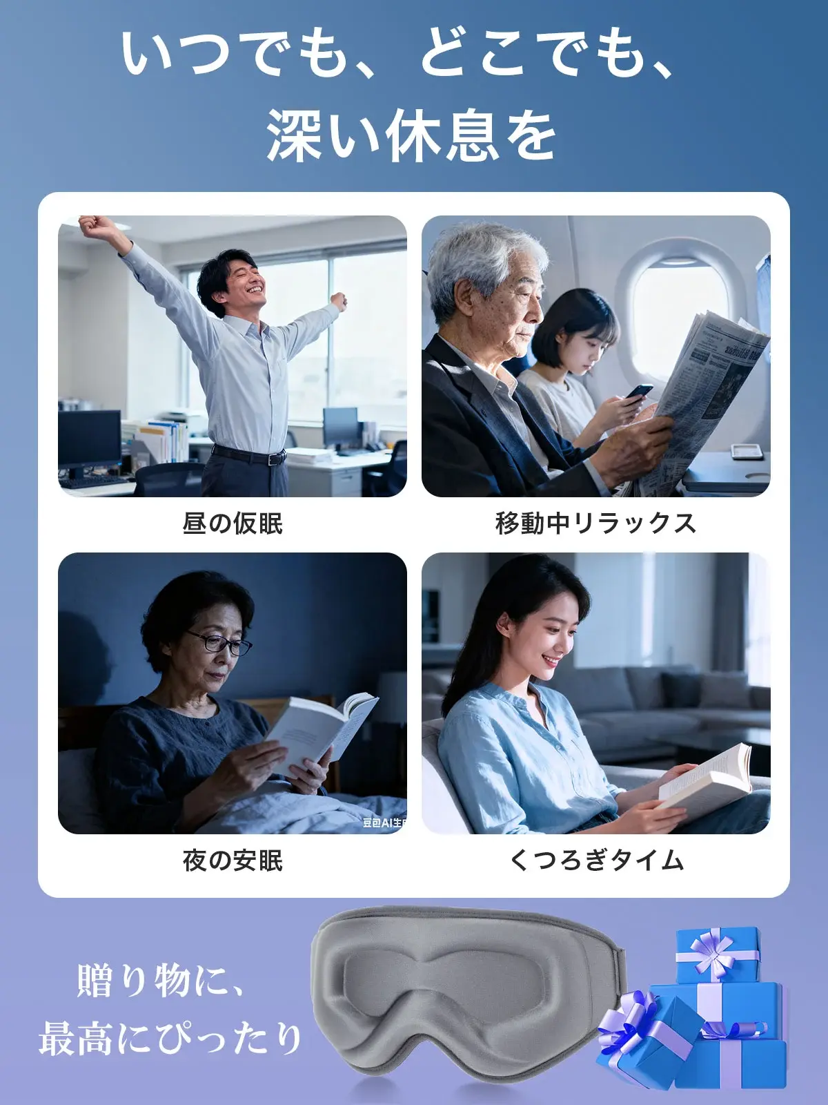 睡眠用 遮光アイマスク J155 J155