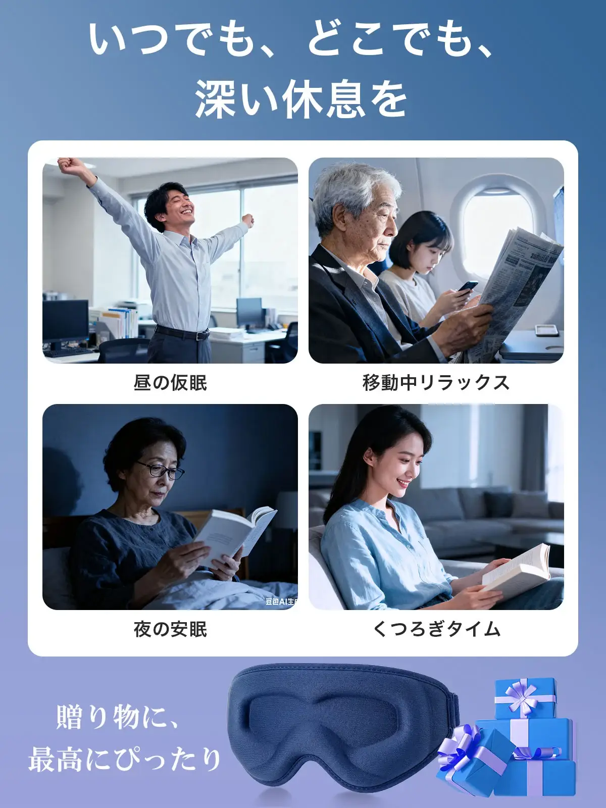 睡眠用 遮光アイマスク J155 J155