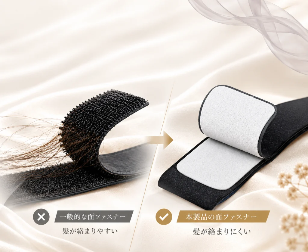 髪が絡まりにくい