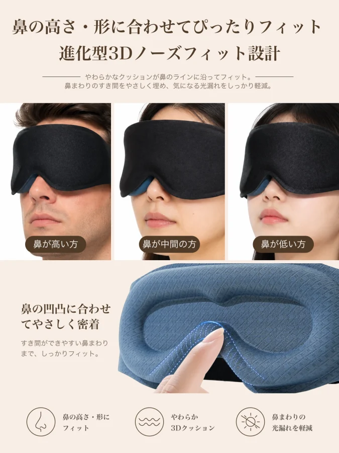 加重アイマスク シームレス一体型 J196 J196