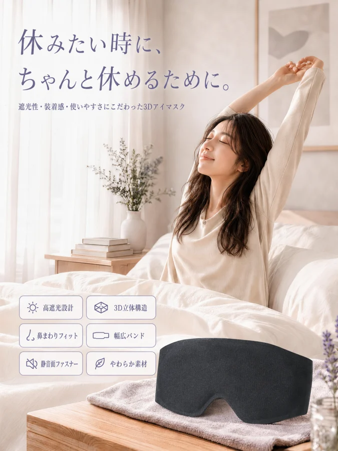 加重アイマスク シームレス一体型 J196 J196
